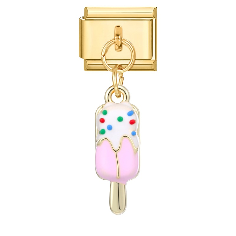 Pendentif-crème glacée à base d'or