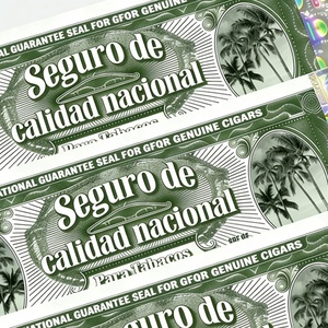Sello Verde en la Caja de Cigarros Cubanos, Cajas de Cigarros con Pruebas de Autenticidad con <span class=keywords><strong>Imagen</strong></span> Fluorescente Verde Oculta, Sellos y Códigos de Verificación - Product Image 3