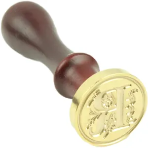 handle personalized wax seal stamp set wax stamps for tastings brass wax seal stamp with brass cone handle R