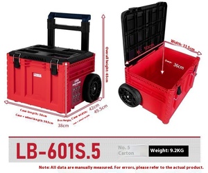 भारी-शुल्क 6-परत रोलिंग टूल ट्रॉली | ipx6 वाटरप्रूफ स्टैकेबल | मैकेनिक्स और कार्यशालाओं के लिए मोबाइल संग्रहण - Product Image 4