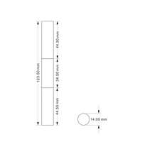 2 en 1 tube d'emballage de brillant à lèvres double face personnalisé 1.5ml 3ml petit tube de brillant à lèvres transparent vide tubes de baguette noire de mascara