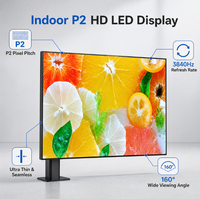 Écran LED intérieur P2 à haute fréquence de rafraîchissement, panneau LED à raccordement sans soudure, affichage LED P2 à petit pas pour salle d'exposition