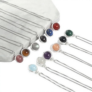 Collier Pendentif Vintage Personnalisé Plaqué Or Antique avec Boule de Verre Lumineuse Terre Mars Huit Planètes pour Hommes et Femmes - Cadeau de Mariage - Product Image 4