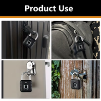 Cadenas intelligent biométrique étanche IP67 sans application pour armoire, maison, bureau, tiroir de rangement, avec prise en charge du logo personnalisé