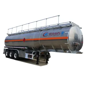 Oplegger 3-As Aluminium Materiaal 42m3 Brandstof Tanker Trailer Olie Tank Trailer Gemonteerd Met Fuwa Assen voor Sales