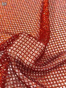 Sparkle Beaded Haute Couture Glue Stick Tela de diamantes de imitación con diamantes de imitación plateados para un vestido de novia - Product Image 5