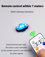 Motorrad LED RGB Warnleuchte Universelle Auto-Mini-Signalleuchte Drohne Mit Fernbedienung Stroboskoplicht 7-Farben-Anzeige Sicherheitslampe