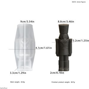 Moule en résine DIY pour débutants, moule en silicone pour figurine de soldat, moule pour <span class=keywords><strong>bougie</strong></span>, moule en plâtre, figurine 3D, kit de fabrication d'artisanat - Product Image 6