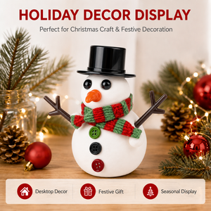 Kit de Bricolage en <span class=keywords><strong>Argile</strong></span> Auto-Durcissante Bonhomme de Neige de Noël en Gros, 11 Pièces, Non Toxique, Ensemble d'Artisanat de Fêtes pour Enfants, Idéal pour Remplir les Bas de Noël, OEM - Product Image 3