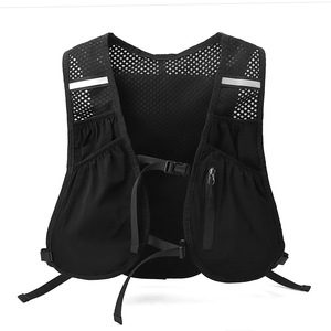 Gilet d'hydratation de course court léger et respirant pour adulte avec distributeurs de recrues à ceinture réglable en nylon - Product Image 5