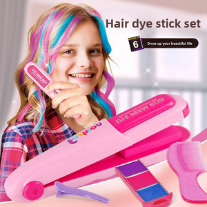 ชุดของเล่นทำ<span class=keywords><strong>ผม</strong></span> AiJH Hair Chalk Salon สำหรับเด็กผู้หญิง กำลังเป็นที่นิยมในโซเชียลมีเดีย ชุดย้อมสีผมชั่วคราวแบบ DIY แท่ง<span class=keywords><strong>ย้อม</strong></span>สี<span class=keywords><strong>ผม</strong></span> ของเล่นจัดแต่งทรงผม - Product Image 3