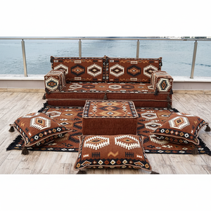 Sièges de sol arabes Canapé de sol arabe Plancher de siège arabe | 11 pièces, 28 danses avec éponge 10 + 10 : 20cm - Product Image 3