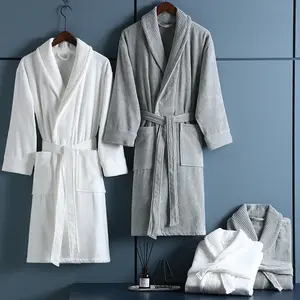 Star Hotel 100% Baumwolle Kimono Kragen Bademantel Frauen und Männer vier Jahreszeiten Erwachsenen Bademantel benutzer definierte Logo