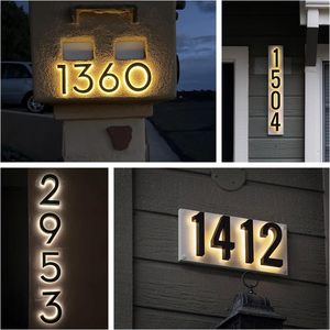 Led thắp sáng Nhà Số frontlit Acrylic nhà dấu hiệu cửa trước tùy chỉnh số nhà cho nhà - Product Image 5