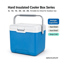 Glacière isotherme portable 6L-28L en mousse PU/EPS, étanche en HDPE/PP, maintien de la glace pendant 72H, pour camping, pique-nique, pêche, voyage