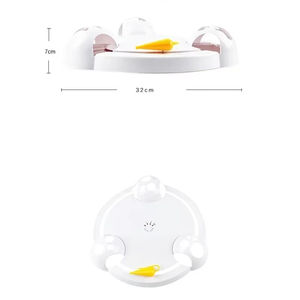 Chat pour animaux de compagnie attraper la souris jouet rotation électronique Rat taquiner chaton fou plateau tournant vitesse réglable interactif chien accessoires - Product Image 5