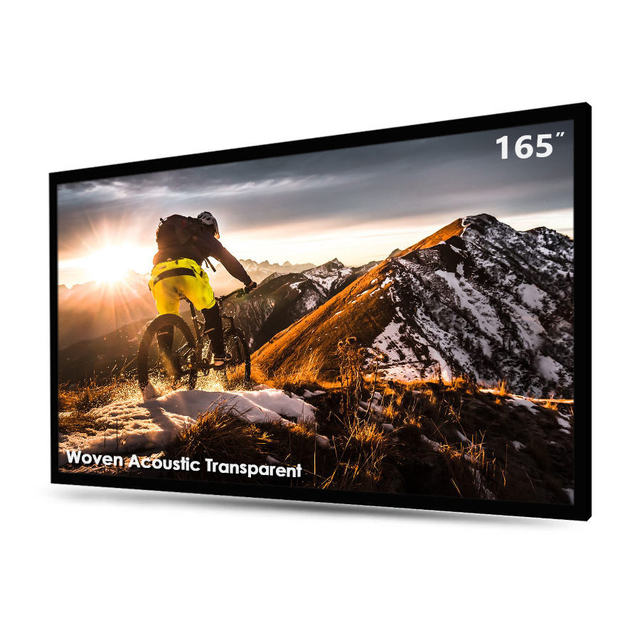 165inch 16:9 Fixed Frame Projector Screen 8K/4K Ultra HD Woven Acoustic Transparent Cinema Movie Screen for Home Theater