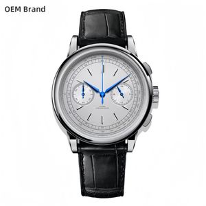Montre multifonction en acier inoxydable personnalisée de 39 mm, équipée d'un mouvement <span class=keywords><strong>Seiko</strong></span> <span class=keywords><strong>VK64</strong></span>, affichage des secondes, chronographe à quartz - Product Image 5