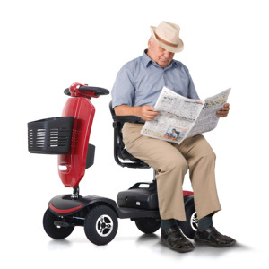 New Arrival Wholesale 4-<b>Wheel</b> Powerful 24V/300W Electric Scooter for Adult Mobility Handicap Disabled with 15-25KM Range - Product Image 2