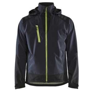 BLAKLADER - 474925138633XXL Veste Softshell Bleu marine foncé/Jaune haute visibilité-EAN 7330509892541 HI-VIS WORKWEAR - Product Image 1