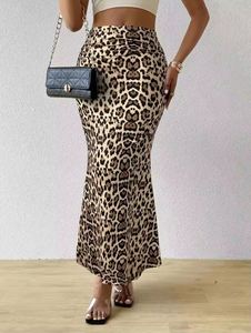 Jupe longue moulante d'été pour femme, taille haute, imprimé zèbre, coupe ajustée, élégante, style queue de poisson - Product Image 3