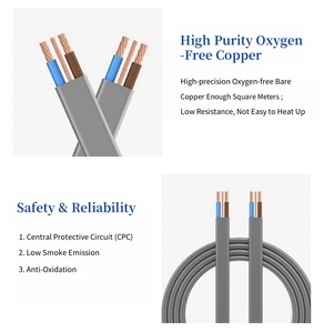 <span class=keywords><strong>2</strong></span> <span class=keywords><strong>3</strong></span>芯BVVB铜芯电线电缆6242y 4mm 6mm 10mm扁平<span class=keywords><strong>2</strong></span>.5mm双芯地线电缆 - Product Image 4