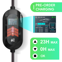 Pengisi Daya Mobil Listrik E-Mingze Profesional Portabel 11KW 3 Fasa 16A Tipe GBT Tipe 2 Tipe 1 untuk Rumah, Stasiun Pengisian Daya Portabel Tipe 2