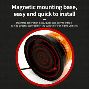 Nouveau phare stroboscopique LED ambre étanche IP65 12V 18W certifié CE/RoHS/ECE R65, 50 000 heures de fonctionnement - Product Image 3