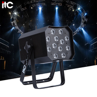 Projecteur LED PAR RGBW 12*20W contrôlé par DMX512 avec batterie rechargeable, protection IP20, zoom 17x pour éclairage de scène