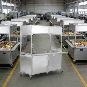 Carrito de Comida Plegable de Acero Inoxidable con 4 Ruedas, Garantía de 2 Años, Resistente a la Oxidación, para Exteriores, Helados, Café, Hot Dogs, Dulces - Product Image 5