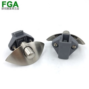 Chiusura a Mezzaluna per Mobili, Serratura Senza Chiave in Nichel Spazzolato, Manopola Nascosta per Armadietti di Camper e <span class=keywords><strong>Roulotte</strong></span>, Chiusura a Pulsante per Esterni - Product Image 6