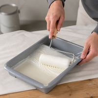 Ensemble de 6 rouleaux à peinture avec plateau, pinceau, housse de rouleau et autres outils de peinture pour la peinture murale, la décoration de la maison en DIY