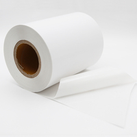 Matériau autocollant en papier semi-brillant, adhésif solvant amovible, doublure en glassine blanche PEK 80g pour étiquettes publicitaires de jouets promotionnels