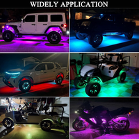 Nouvelles bandes lumineuses LED RGBW multicolores étanches avec synchronisation musicale 12V, clignotants universels pour la modification automobile