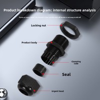 Passe-câble étanche en nylon certifié IP68 ROHS pour câbles chinois PG7, PG11, PG13.5