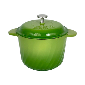 Nồi đất nung nhỏ bằng gang tráng men cao cấp, dùng để nấu cháo, cơm, mì Ý, nướng, có nắp và lớp lót bằng đá nung - Product Image 2