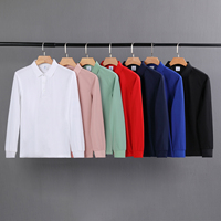 Camisas Polo Clásicas de Manga Larga para Hombre con Logotipo Personalizado, Transpirables, Casuales, de Negocios, de Alta Calidad, para Empleados de Ventas, al por Mayor