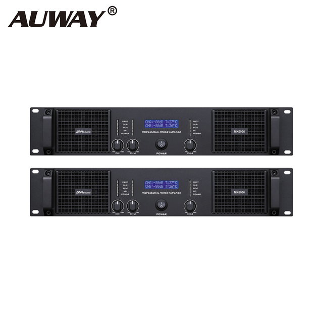 New 3-Channel DJ Class H 8 Ohms 600W Pro Audio Stage Power Amplifier with Metal Shell for DJ Controller