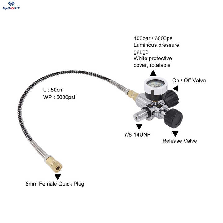 Scuba Fill Station Adapter Din Valve Hose 4500psi Hpa Tank