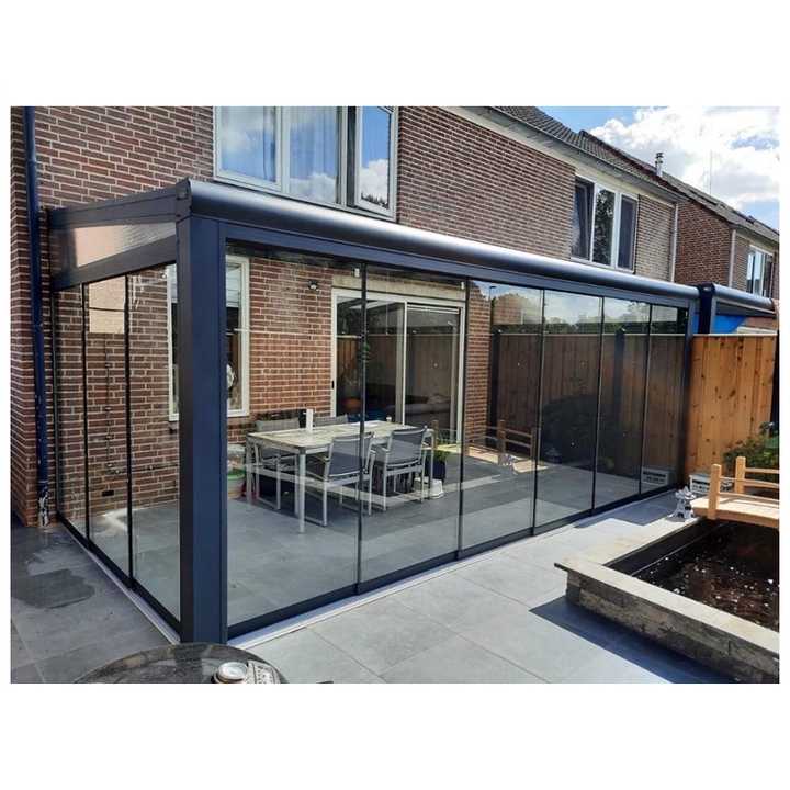 Outdoor Prefab Veranda Glass House Veranda Aluminum Veranda with Glass ...