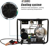 Système de compresseur d'air sans huile 12V 550W alimenté par batterie, pompe à vide, 1x50 FT de tuyau