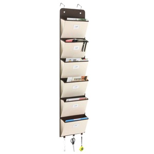 Supporto a parete sopra la <span class=keywords><strong>porta</strong></span> organizzatore di File da appendere 6 tasche supporto per Organizer per documenti di archiviazione Versatile per ufficio per la scuola dell'ufficio - Product Image 2