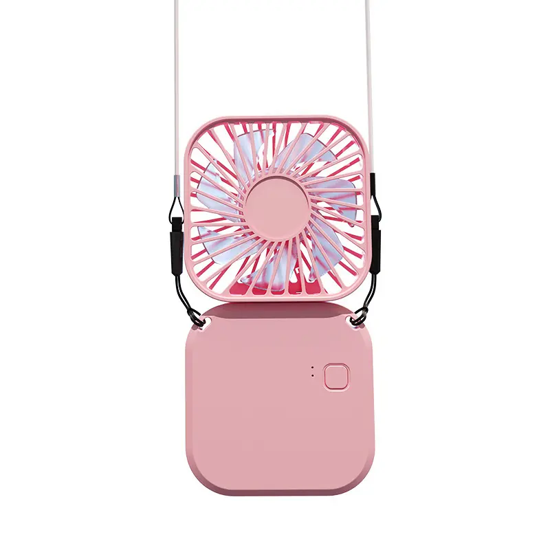 Mini folding neck fan handheld USB charging creative desktop office outdoor pocket small fan
