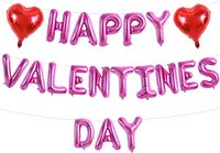 Ballon en feuille d'aluminium de 16 pouces, couleur or rose, inscription « Happy Valentine's Day », recyclable, durable, décoration romantique pour mariage, anniversaire, fête