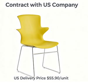 US DELIVERY PRICE Modern Multi-color Plastic <b>Dining</b> <b>Chair</b> Metal Legs <b>Stackable</b> Armless Backrest Minimalist Lightweight Hotel 1 - Product Image 5