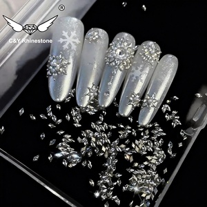 Mini Piedras de <span class=keywords><strong>Uñas</strong></span> Aurora CY, Adorno de Zirconia con Base Plateada, Brillantes y Elegantes, Decoraciones de Joyería - Product Image 6