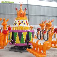 Manège Kangourou en fibre de verre pour parcs d'attractions, centres commerciaux et aires de jeux intérieures/extérieures