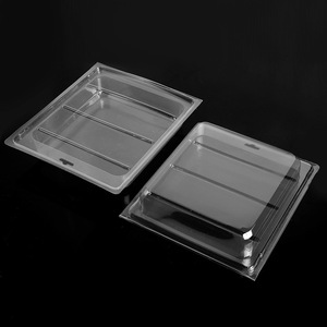 OEM şeffaf PET PVC <span class=keywords><strong>Blister</strong></span> plastik kapaklı ambalaj tek kullanımlık sıcak damgalama temizle vakum şekillendirme tepsileri katlanır kutu - Product Image 4