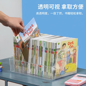 Transparent Acrylic Book Storage <b>Box</b> For Children Desk Organizer Large Capacity Rectangle Shape 5L 10L Books Holder - Product Image 5