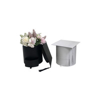Boîte à fleurs ronde, arrangement floral, boîte à fleurs préservées, boîte cadeau florale pour la remise des diplômes